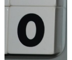 Duplo, Tile 2 x 2 x 1 with Black Number 0 Pattern