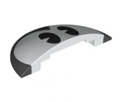 Brick, Round 5 x 10 x 1 2/3 Dome Half with Eyes Mickey Mouse Pattern
