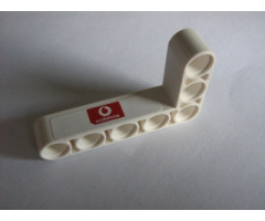Technic, Liftarm 3 x 5 L-Shape Thick with Left Vodafone Logo Pattern (Sticker) - Set 8386