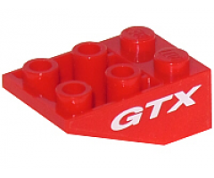 Slope, Inverted 33 3 x 2 with White GTX Pattern on Both Sides (Stickers) - Set 8210