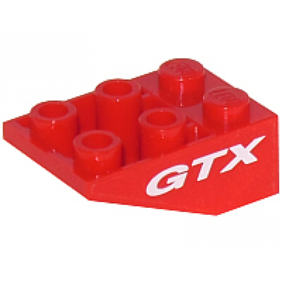 Slope, Inverted 33 3 x 2 with White GTX Pattern on Both Sides (Stickers) - Set 8210