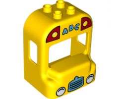 Duplo, Vehicle Cabin Bus with Headlights, Grille and 'ABC' Pattern