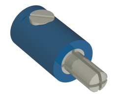 Electric, Connector, 1-Way Male Rounded with Cross-Cut Pin (Banana Plug)