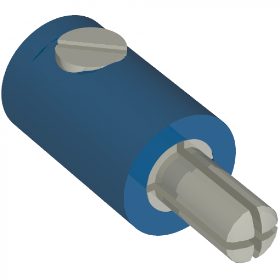 Electric, Connector, 1-Way Male Rounded with Cross-Cut Pin (Banana Plug)