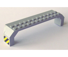 Arch 2 x 14 x 2 1/3 with Black and Yellow Stripes on Ends Pattern (Stickers) - Set 6456