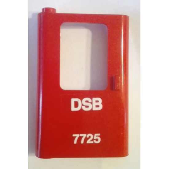 Door 1 x 4 x 5 Train Left with White 'DSB 7725' Pattern (Sticker) - Set 7725
