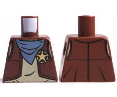 Torso Western Vest with Star Badge and Blue Bandana Pattern