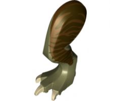 Animal, Body Part Dinosaur Leg Large (Rear) Tyrannosaurus rex with Pin, Tan Claws and Dark Brown Stripes on Reddish Brown Pattern - Left