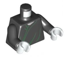 Torso Harry Potter Voldemort with Green Robe Lines Pattern / Black Arms / White Hands