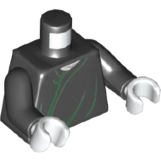 Torso Harry Potter Voldemort with Green Robe Lines Pattern / Black Arms / White Hands