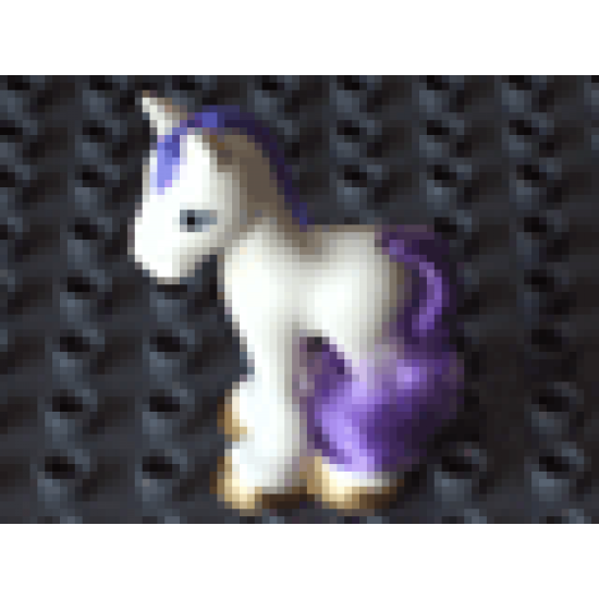 Duplo, Animal Horse Baby Foal Pony with Purple Mane and Tail