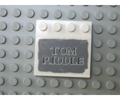 Tile, Modified 4 x 4 with Studs on Edge with Tom Riddle Headstone Pattern (Sticker) - Set 4766