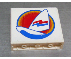 Panel 1 x 4 x 3 with Surfboard and Sail Pattern (Sticker) - Set 6595