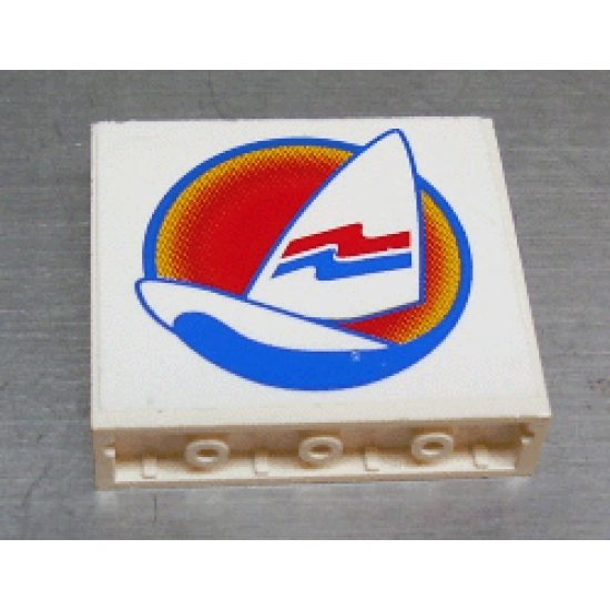 Panel 1 x 4 x 3 with Surfboard and Sail Pattern (Sticker) - Set 6595