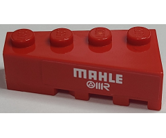 Wedge 4 x 2 Left with White 'MAHLE OIIR' Logos Pattern (Sticker) - Set 8157