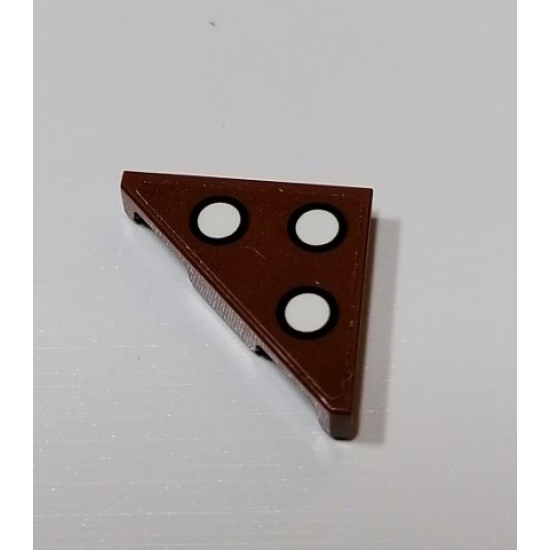 Tile, Modified 2 x 2 Triangular with Black Outlined 3 White Dots Pattern (Sticker) - Set 75977