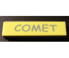Tile 1 x 4 with 'COMET' Pattern (Sticker) - Set 5941