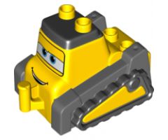 Duplo, Vehicle Bulldozer Body, Small with Disney Planes Drip Pattern
