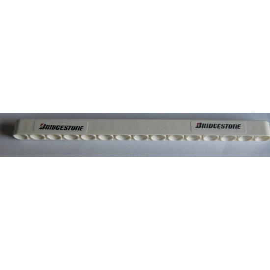 Technic, Liftarm 1 x 15 Thick with 'BRIDGESTONE' Pattern (Stickers) - Set 8386
