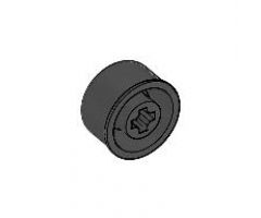 Wheel Small Wide Hard Plastic Slick, Hole Notched for Wheels Holder Pin