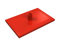 Train Bogie Plate (Tile, Modified 6 x 4 with 7mm Pin)