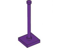 Support 2 x 2 x 5 Bar on Tile Base with Solid Stud and Stop Ring