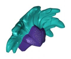 Minifigure, Headgear Hat Showgirl with Feathers and Dark Purple Front Pattern