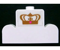 Brick, Modified 1 x 4 x 2 Center Stud Top with Gold Crown Pattern (Sticker) - Set 7582