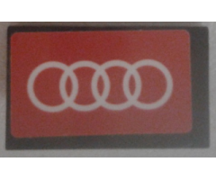 Panel 1 x 2 x 1 with White Audi Logo on Red Background Pattern (Sticker) - Set 75873