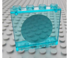 Panel 1 x 4 x 3 - Hollow Studs with Round Mirror Pattern (Sticker) - Set 7586