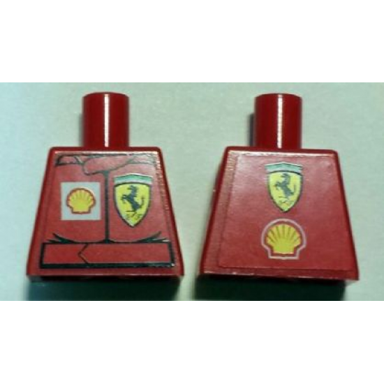 Torso Racers Ferrari front, Shell back (Stickers) without Driver Name Pattern