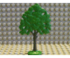Plant, Tree Flat Oak painted with solid base