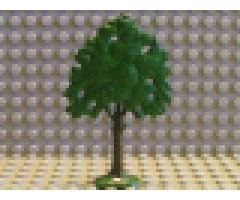 Plant, Tree Flat Oak painted with solid base