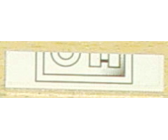 Tile 1 x 4 with Geometric Right Pattern (Sticker) - Set 8008