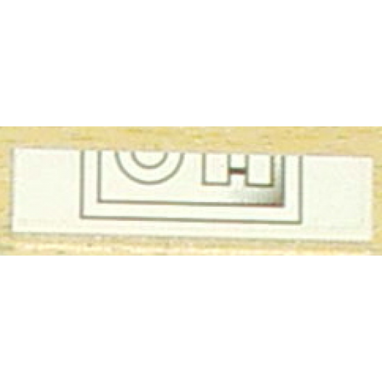 Tile 1 x 4 with Geometric Right Pattern (Sticker) - Set 8008