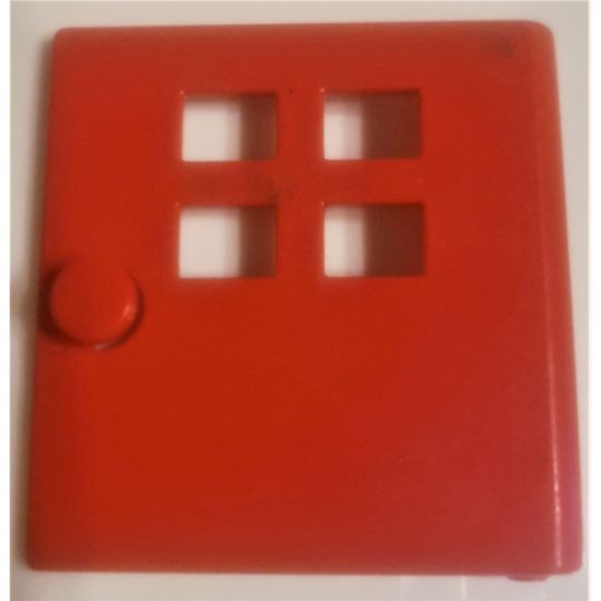 Duplo, Building Door / Window Pane with Four Windows Narrow