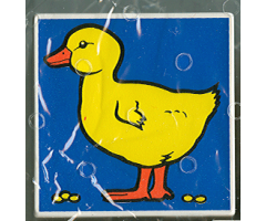 Duplo, Tile 2 x 2 x 1 with Duck Mosaic Picture 12 Pattern (Set 1078)