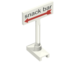 Road Sign Rectangle, Axle Pole with Snack Bar Pattern