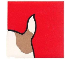 Duplo, Tile 2 x 2 x 1 with Dog Mosaic Picture 03 Pattern (Set 1078)