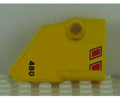 Technic, Panel Fairing # 2 Small Smooth Short, Side B with '480' and Black and Red Vent Openings Pattern (Sticker) - Set 8109