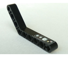 Technic, Liftarm 1 x 9 Bent (6 - 4) Thick with Light Gray Border, Buttons and Gauges Pattern (Sticker) - Set 8226