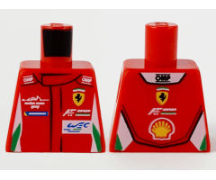 Torso Speed Champions with OMP, Ferrari, AFcorse, WEC Logo on Front, OMP, Ferrari, AFcorse, and Shell Logo on Back Pattern