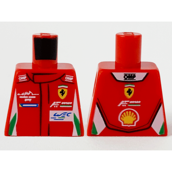 Torso Speed Champions with OMP, Ferrari, AFcorse, WEC Logo on Front, OMP, Ferrari, AFcorse, and Shell Logo on Back Pattern