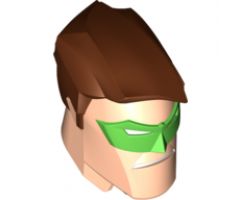Large Figure Part Head Modified Super Heroes Green Lantern Pattern