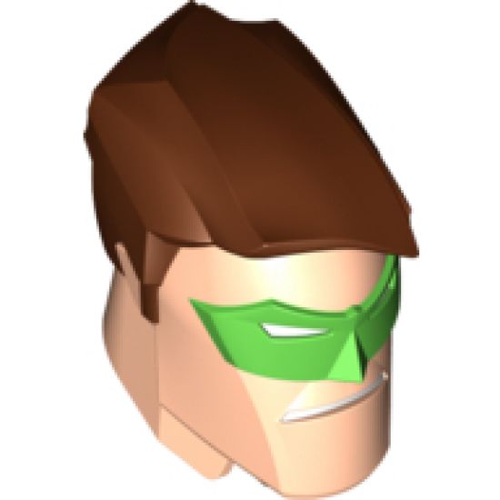 Large Figure Part Head Modified Super Heroes Green Lantern Pattern
