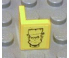 Panel 1 x 1 x 1 Corner with Frankenstein Monster Head Pattern Model Left (Sticker) - Set 8670