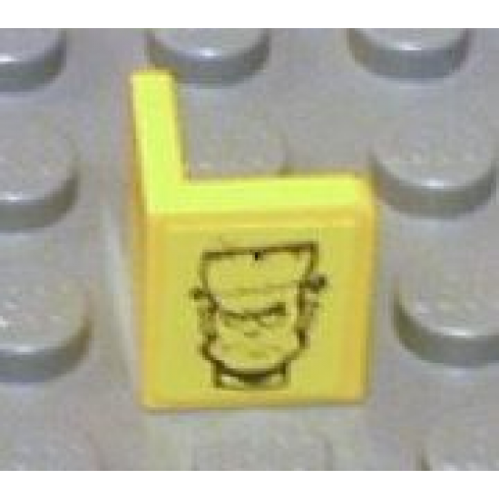 Panel 1 x 1 x 1 Corner with Frankenstein Monster Head Pattern Model Left (Sticker) - Set 8670