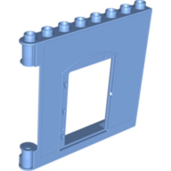 Duplo, Building Wall 1 x 8 x 6 Hinge on Left with Door Opening
