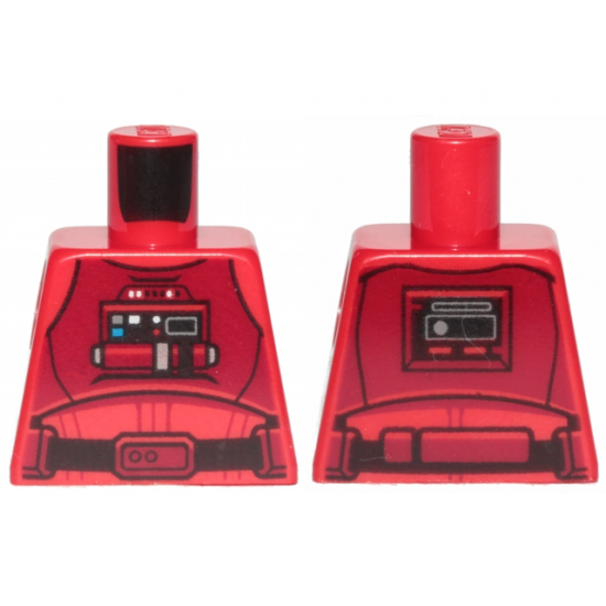 Torso SW Pilot with Dark Red Vest and Front Panel Pattern
