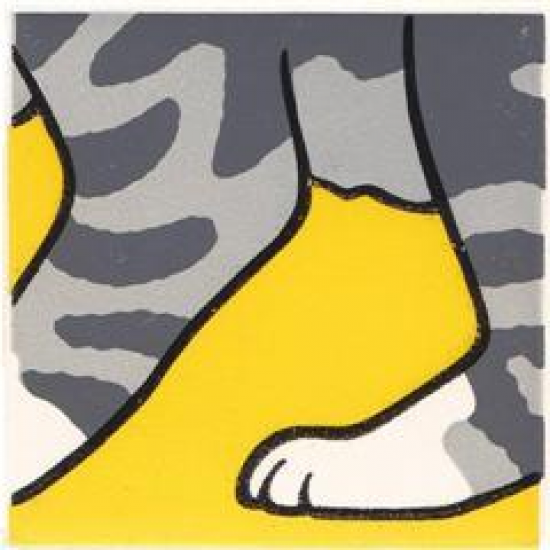 Duplo, Tile 2 x 2 x 1 with Cat Mosaic Picture 17 Pattern (Set 1014)